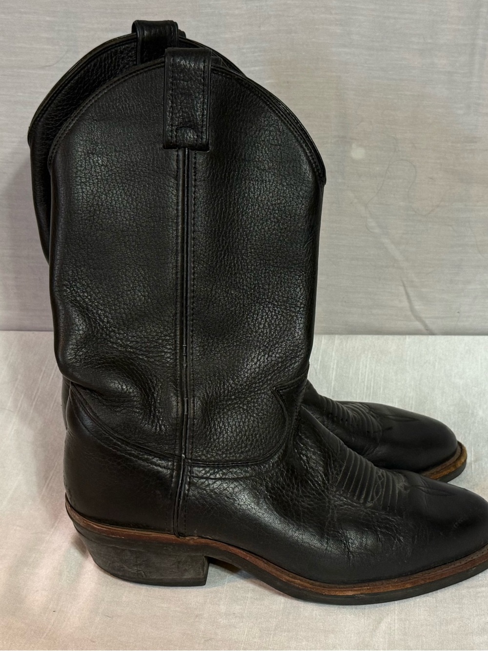 Chippewa Black Leather Western Cowboy Boots Men’s 9D USA